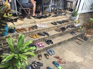 Shoes on steps