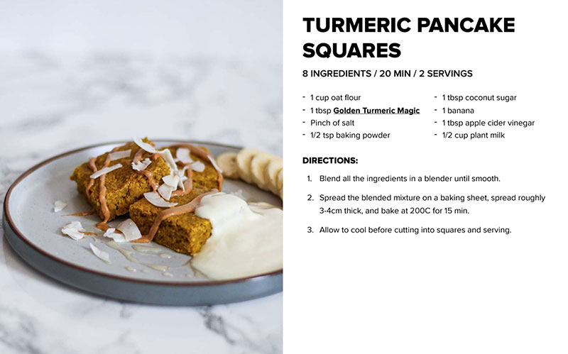 Turmeric Pancake Squares Recipe